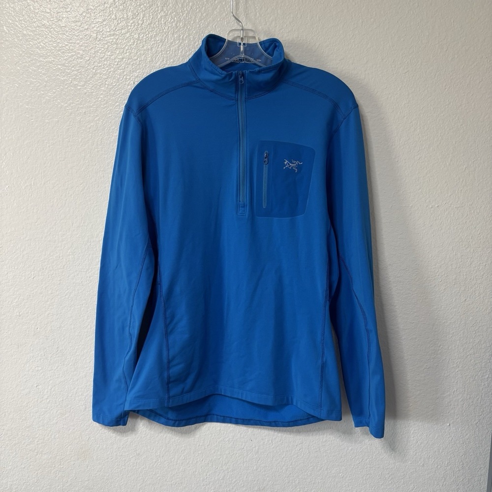 Arc'teryx Rho LT Zip Neck Pullover Mens Medium Fleece Base Layer Blue Gorpcore